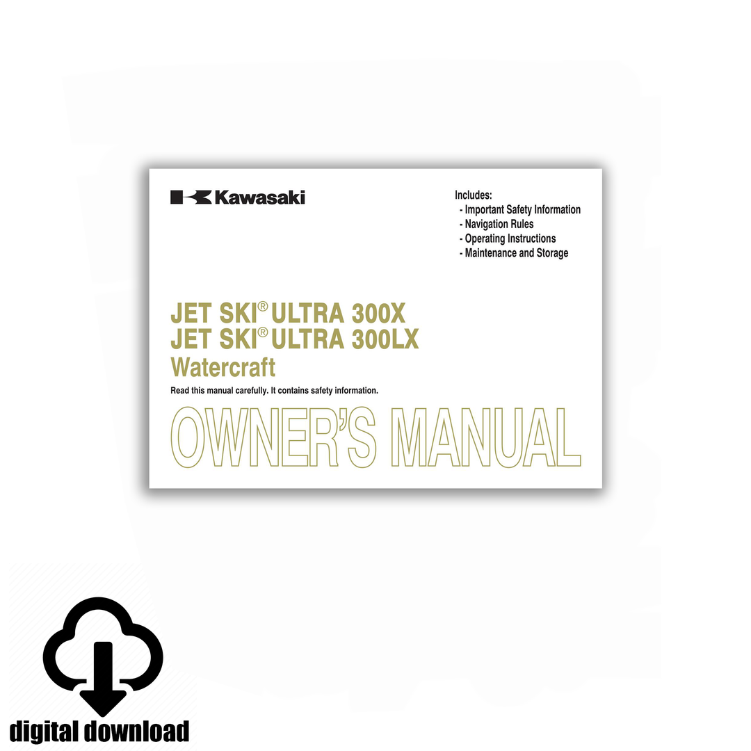 2011-2013 Kawasaki Ultra 300X, LX Owners Manual - Digital download