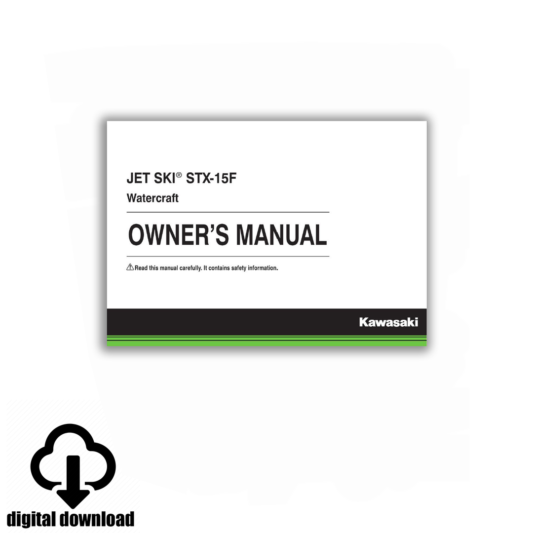 2015-2019 Kawasaki STX-15F Owners Manual - Digital download