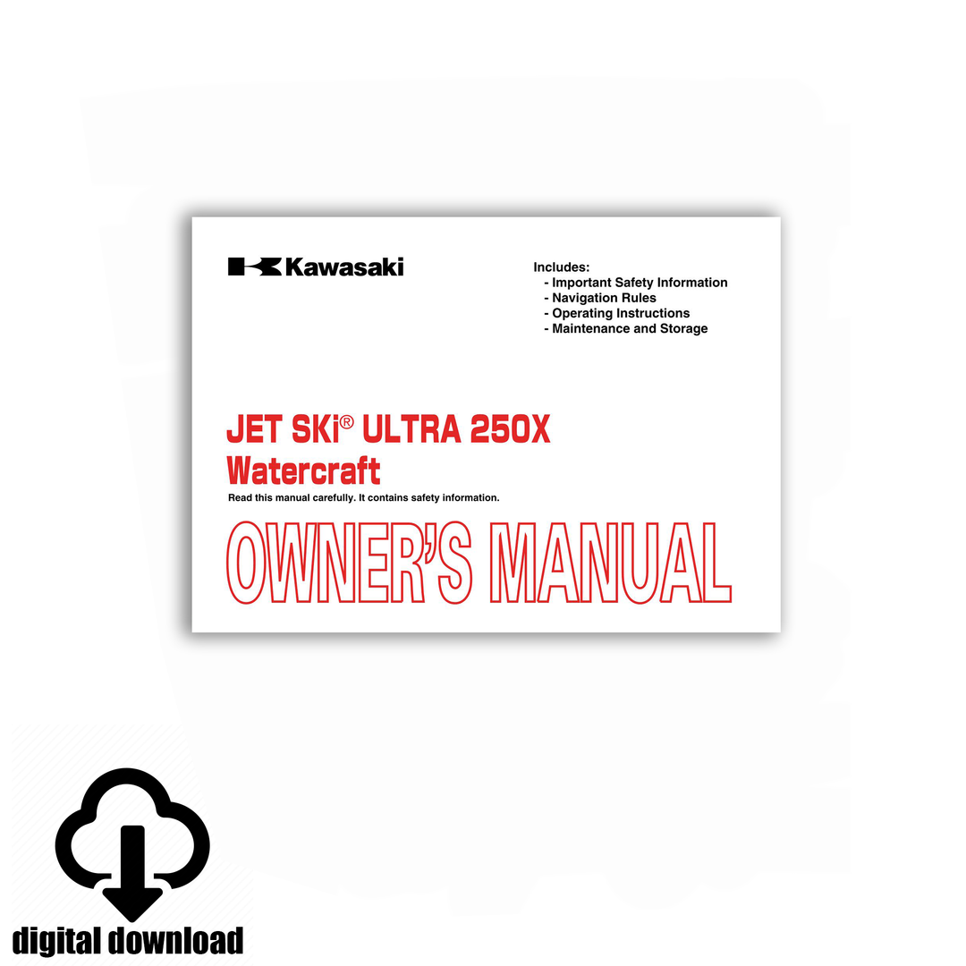 2007-2008 Kawasaki Ultra 250X Owners Manual - Digital download