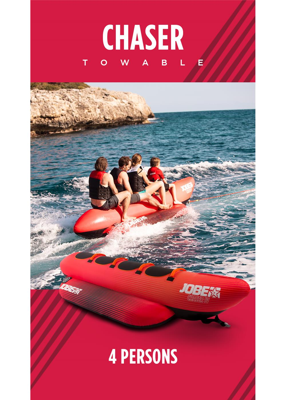 JOBE Chaser Towable 4 Person tube