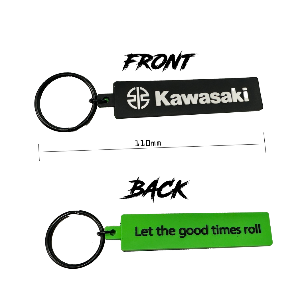 Genuine Kawasaki River Mark Rubber Keyring