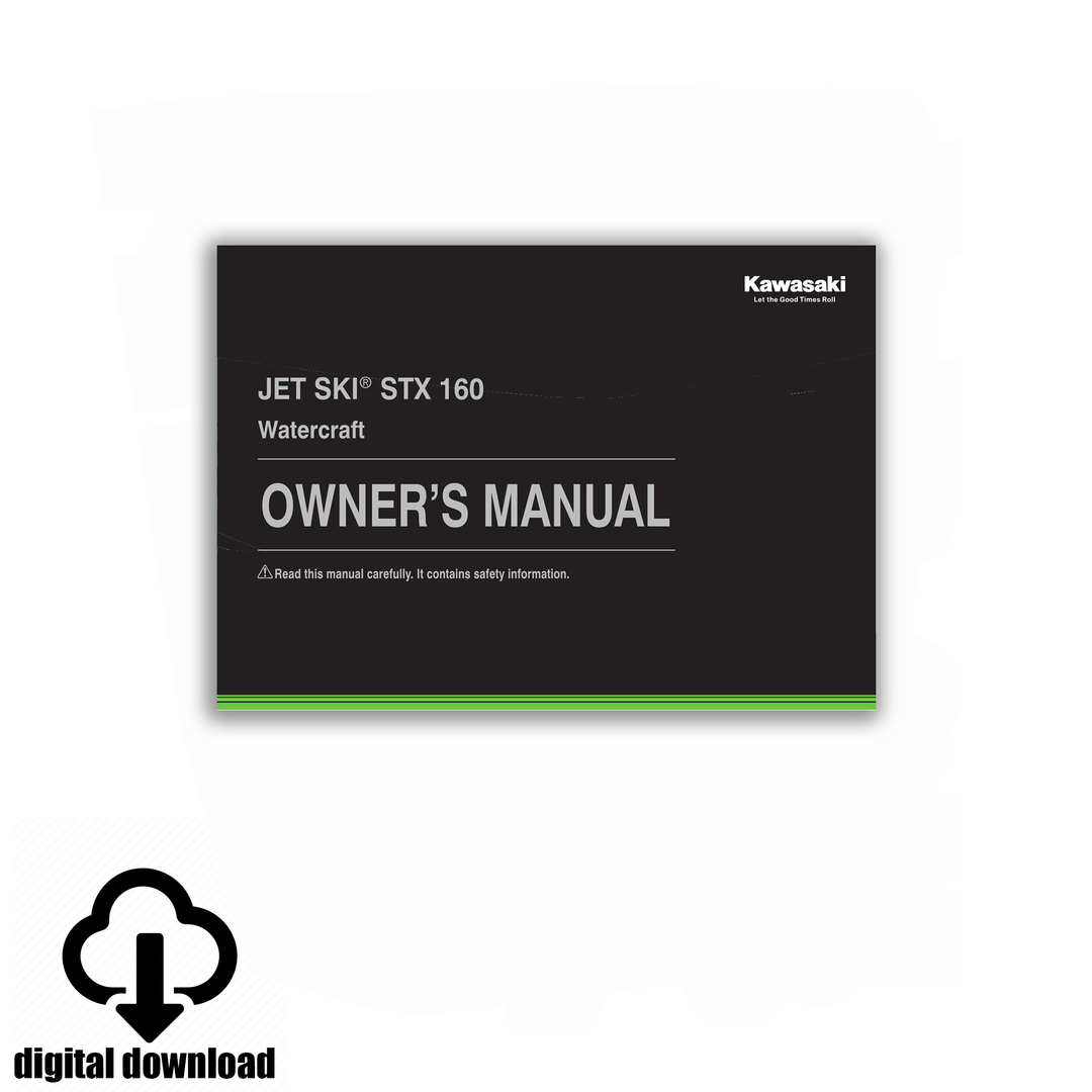 2020-2024 Kawasaki STX-160X & LX Owners Manual - Digital download